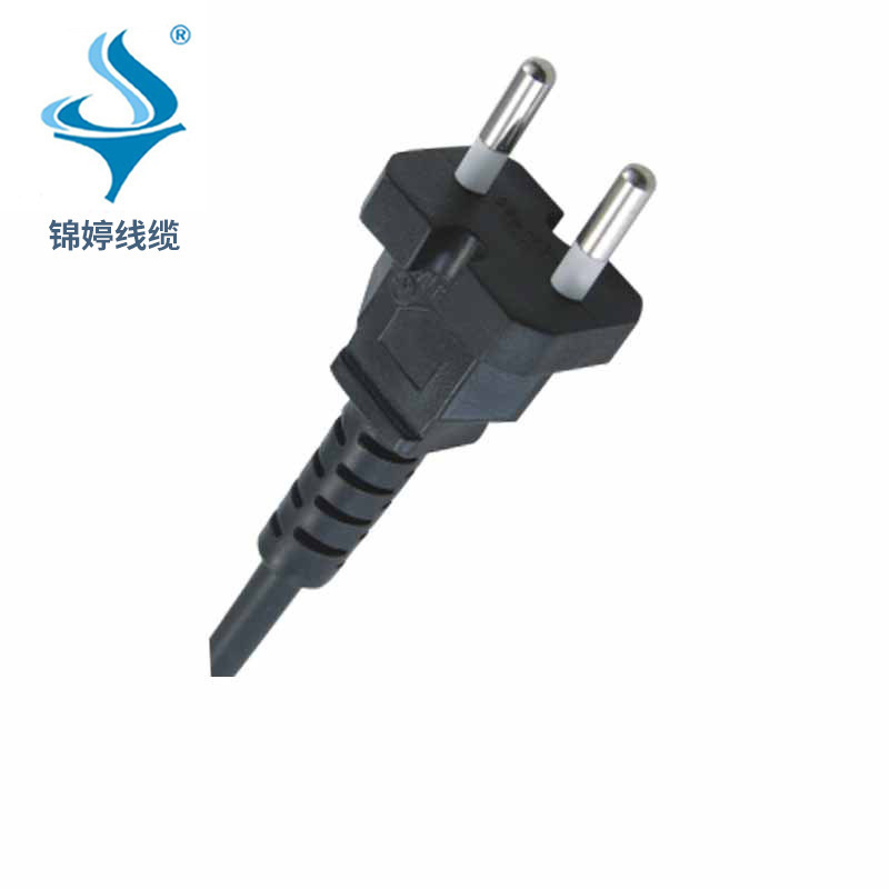 韩国KC认证两芯电源线插头 韩国KTL认证电动工具6A两极电源插头