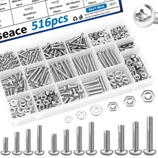 �羳516pcs��ĸ����˨�M���׼� 21-�ߴ� M3M4M5M6 ��ĸ��˨�|Ȧ