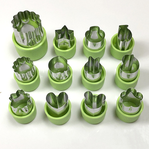 14-piece set of fruit flower cutter, ball digger, flower digger, vegetable and fruit cutting mold