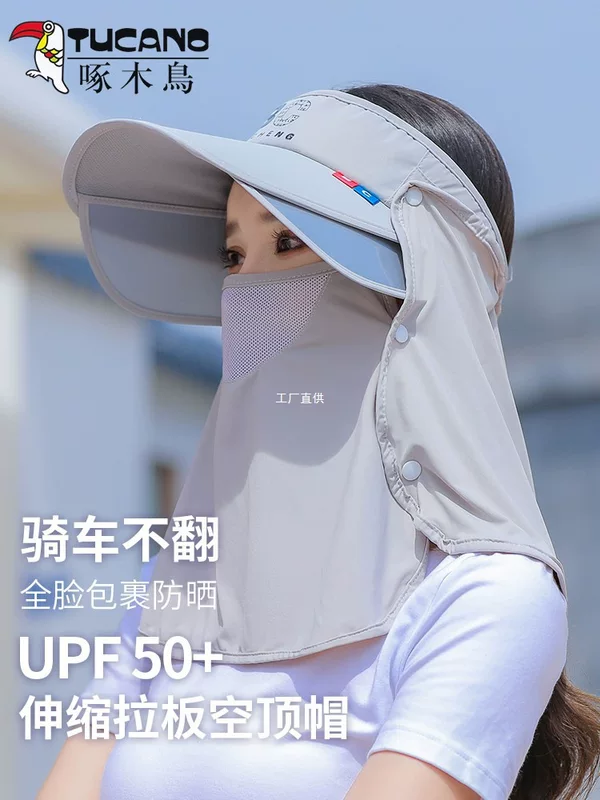 Summer sun hat, mask solar-powered, UF-protection