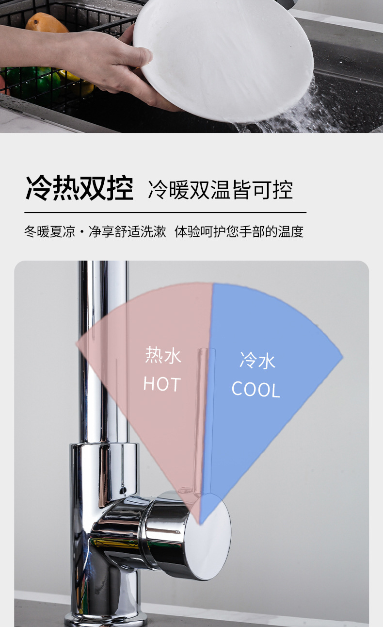 Wholesale manufacturer of cross-border spring pull-out faucet for kitchen cold and hot multi-functional telescopic rotating sink faucet undefined