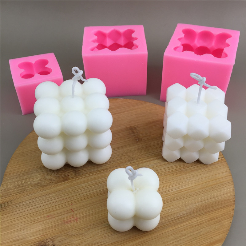 Большой и маленький кубик Рубика силиконовая форма для ароматерапии свечи гипс Шоколадный мусс торт инструмент для украшения