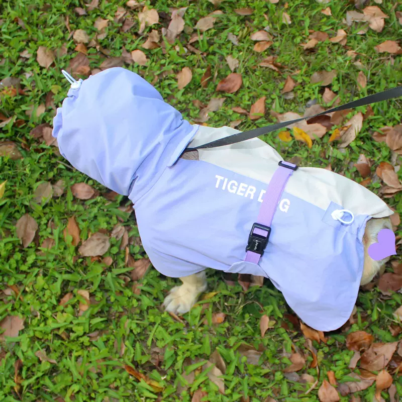 TIGERDOG宠物狗狗雨衣防水雨天衣服小型犬中型犬小狗法斗全包雨披