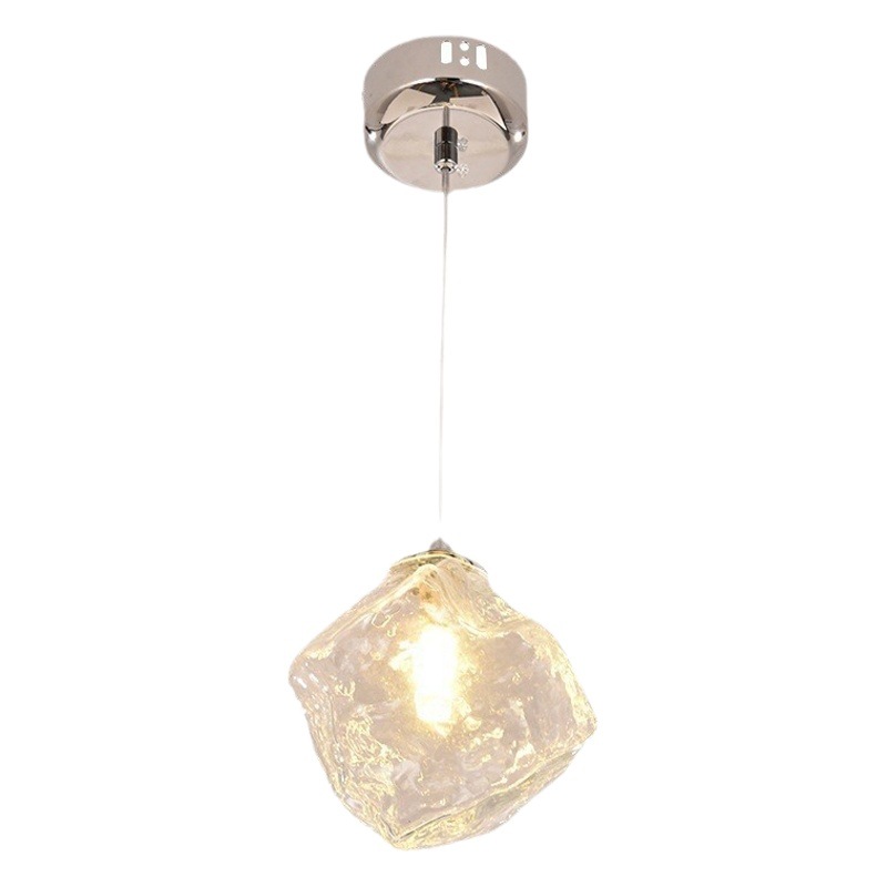 Lámpara de noche normcore creativa bar restaurante lámpara lámpara de araña moderna simple cubo de hielo pasillo dormitorio candelabro L271
