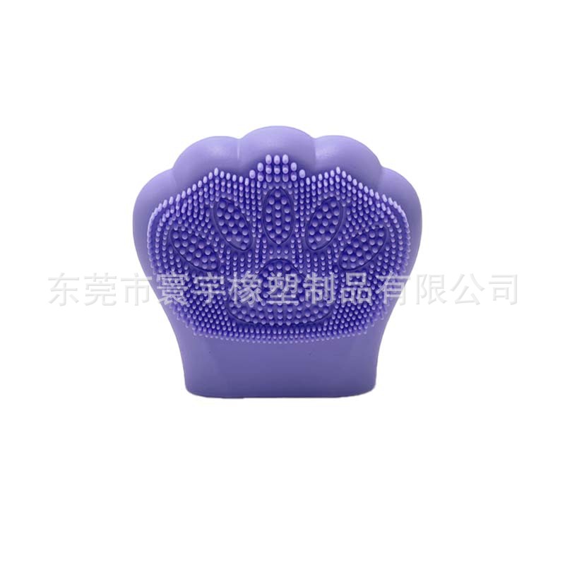 Cepillo de limpieza de garra de gato de silicona de color de venta caliente de Amazon Cepillo de silicona de limpieza suave manual