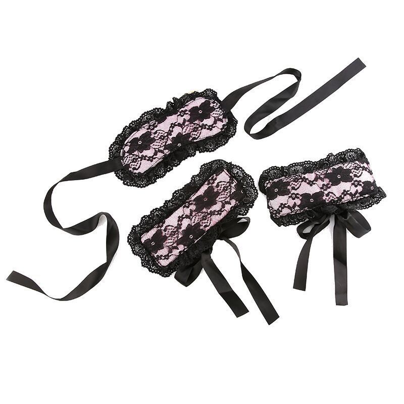 Pure desire black lace sexy eye mask nightmare shading sleep abstinence series sexy binding bracelet emotional props
