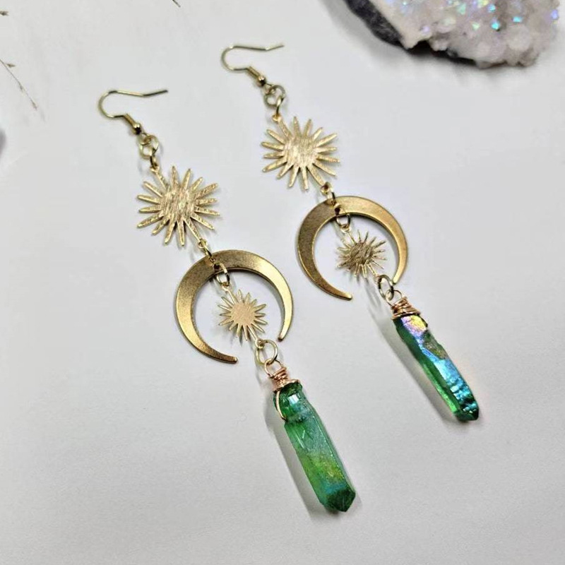 Retro Sun Moon Alloy Plating Womenu0027S Drop Earrings 1 Pair