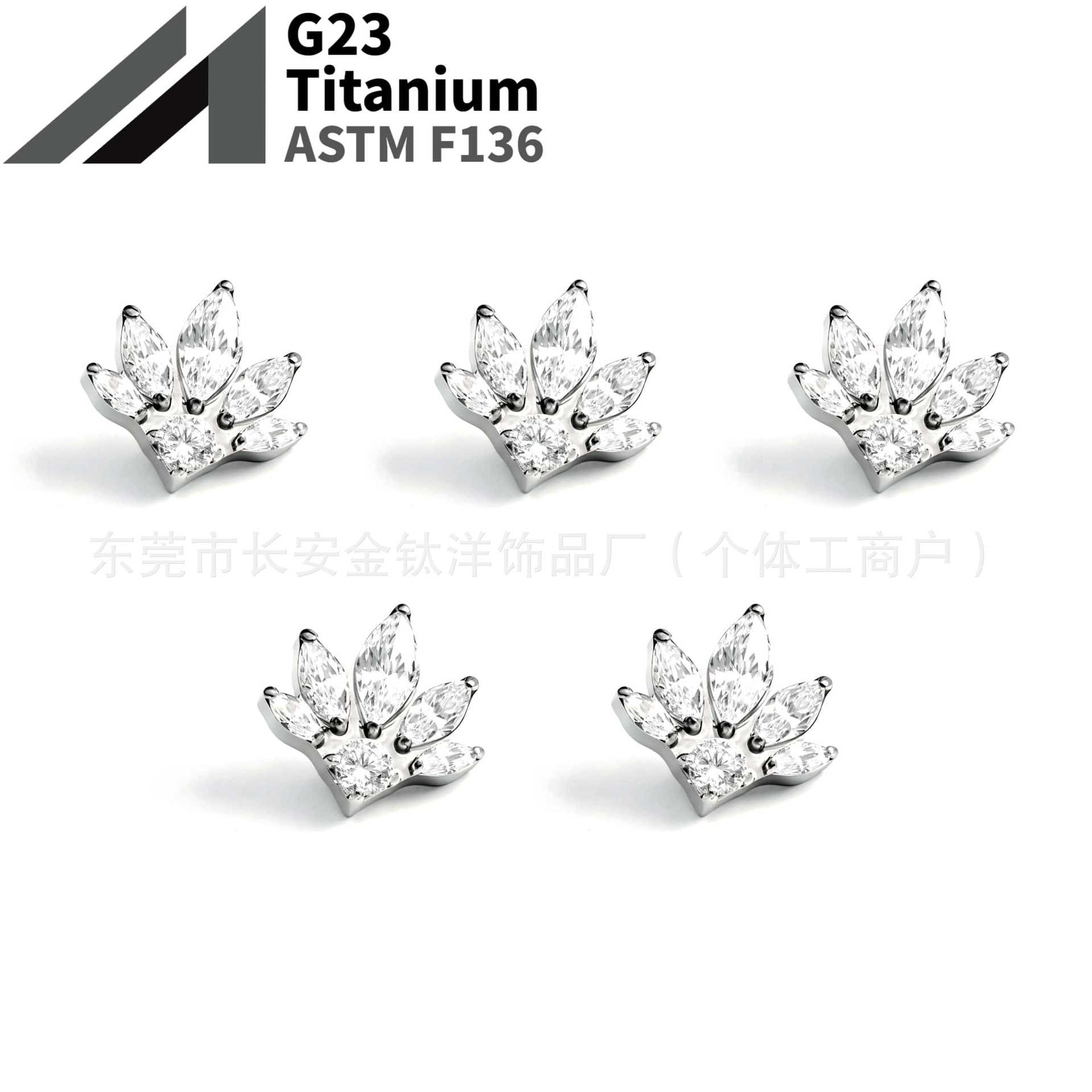 16G labret stud size and finish detail