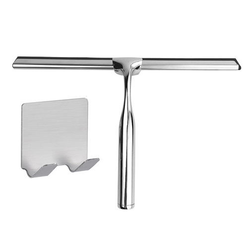 Glass wiper stainless steel glass wiper tool glass wiper bathroom toilet wiper with hook