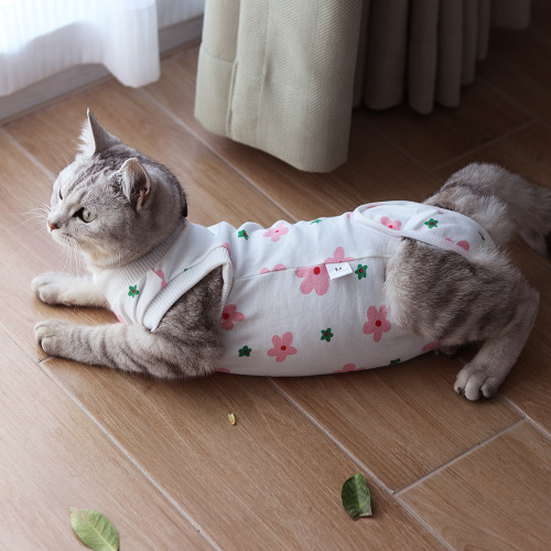 Pet cat sterilization clothing pure cotton breathable male and female universal post-operative recovery anti-licking, scratching, and harassment weaning clothing