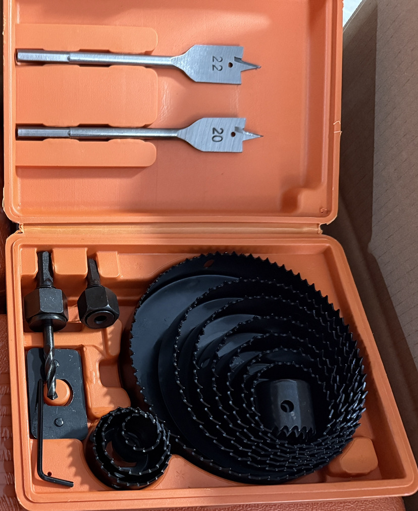 Juego completo de herramientas de carpintería, abridor de agujeros, broca multifunción, tablero de yeso, tablero de madera, herramienta de hardware de tablero fino