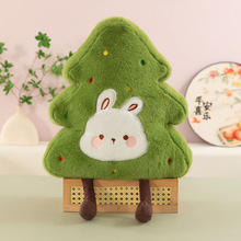 新款圣诞树抱枕创意毛绒玩偶客厅摆件玩具公仔圣诞节女友礼物外贸