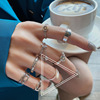Trend small design retro ring hip-hop style with letters, English letters, internet celebrity