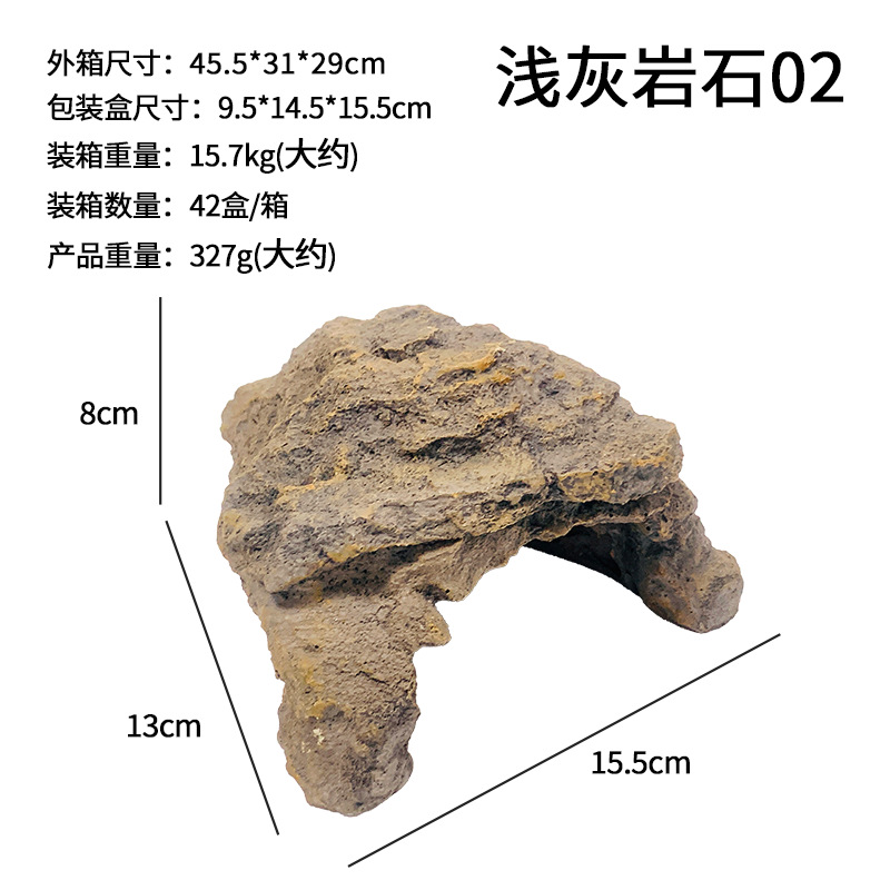 Acuario decoración real roca escondite Mesa pecera paisajismo resina artesanía roca escondite agujero árbol agujero tortuga Mesa