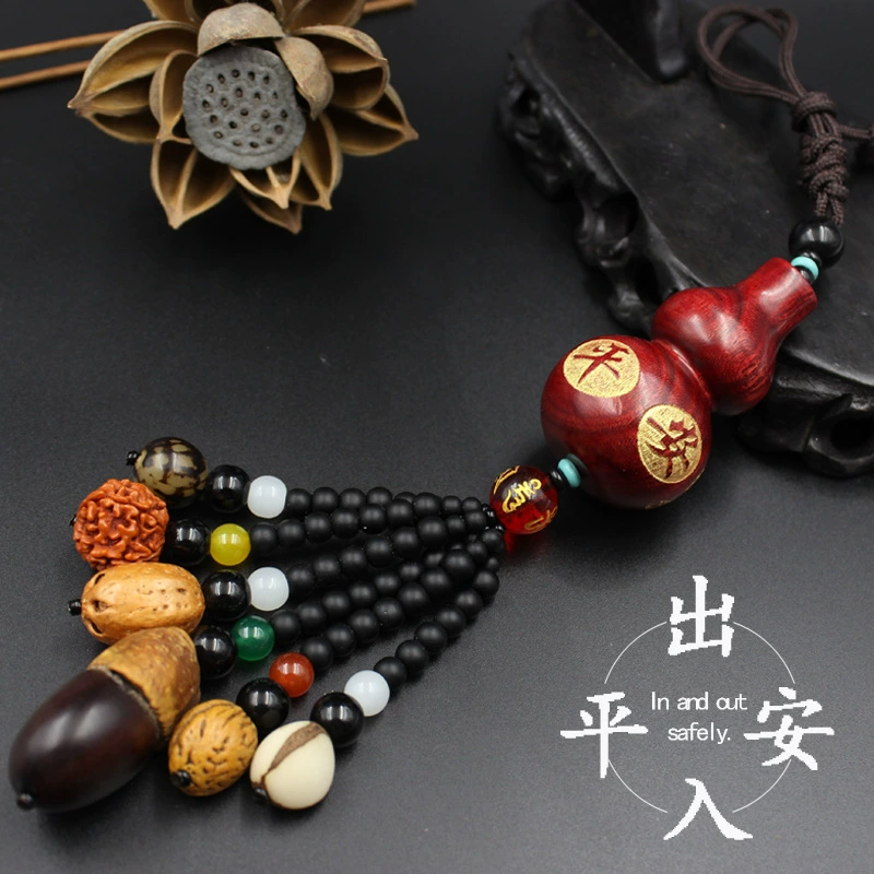 Автомобильный кулон, орнамент в виде тыквы, креативный защитный кулон для салона автомобиля, украшение для зеркала заднего вида, аксессуар для безопасности автомобиля