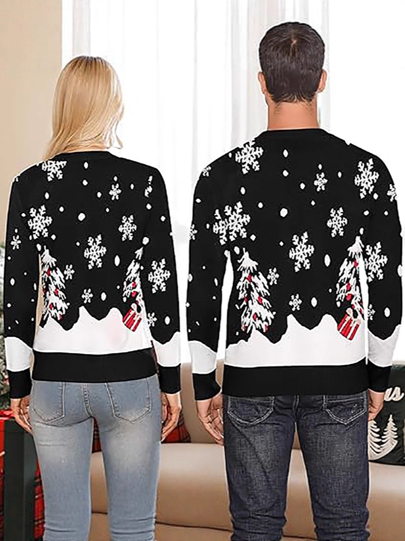 Europa y América suéter de Navidad suelto casual fábrica personalizada de Navidad alce Jacquard suéter nuevo otoño y invierno image 5
