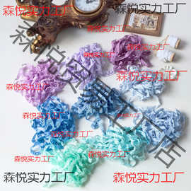 复古古董褶皱丝带做旧丝光 blythe小布娃娃衣发饰装饰4.9米批发