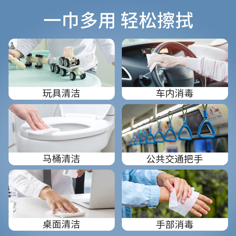 Toallitas húmedas de alcohol 75 grados paquete grande de toallas de papel húmedas desinfectantes toallas de papel húmedas 80 bombas para aumentar y engrosar las toallitas de limpieza de higiene del hogar