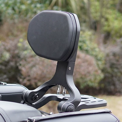 Motorcycle bumper, Backrest Tail Box Folding - upgraded-type-a-flat-aluminum-alloy-folding-black-backrest-tailstock