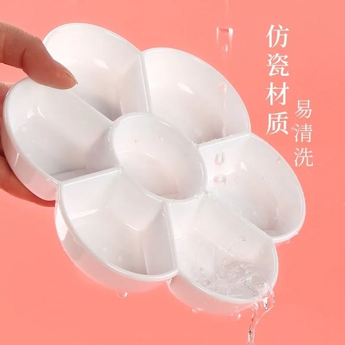 Palette plum blossom pigment student art Chinese painting watercolor gouache oil painting imitation porcelain palette thickened and deepened