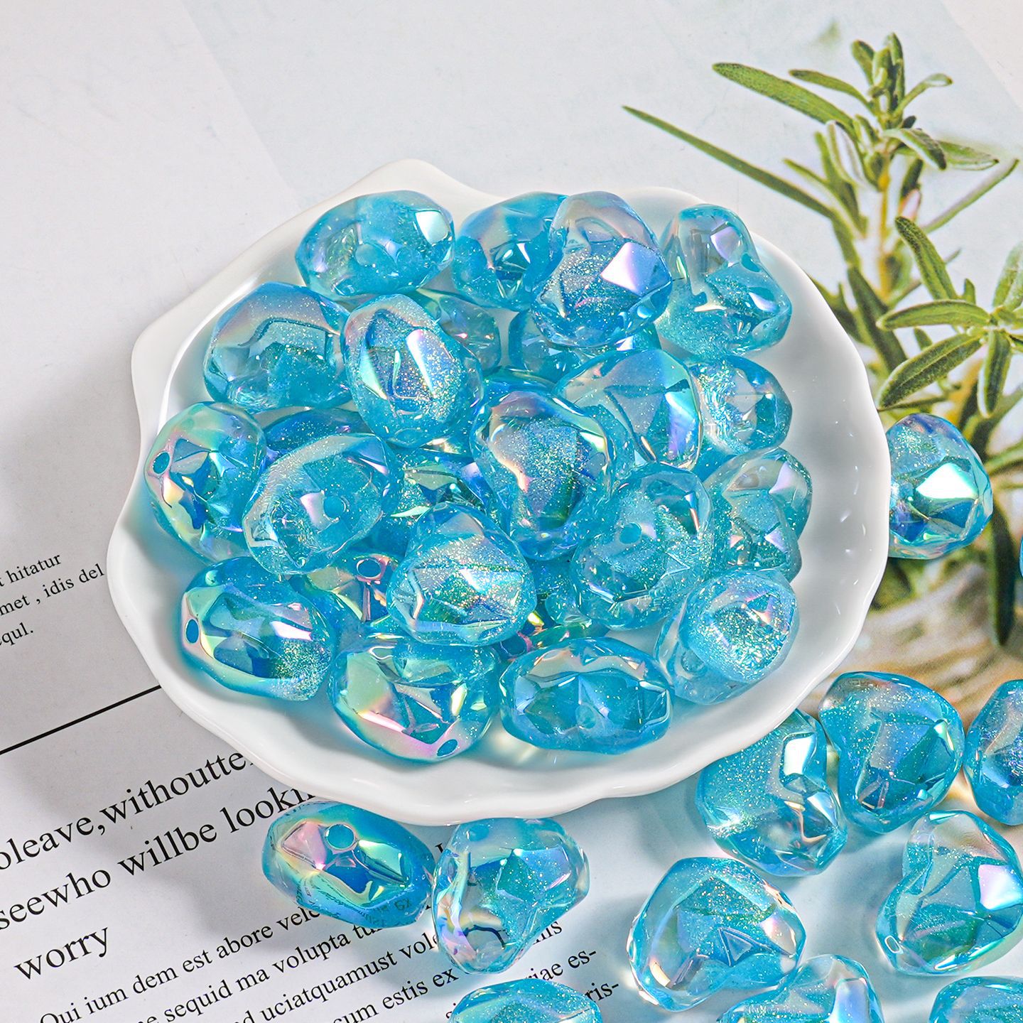 Al atardecer, corazón de azúcar, fideos cortados, amor, cuentas, teléfono móvil, material de bricolaje, accesorios de joyería, cuentas finas de resina flash en forma de corazón, lotes dispersos