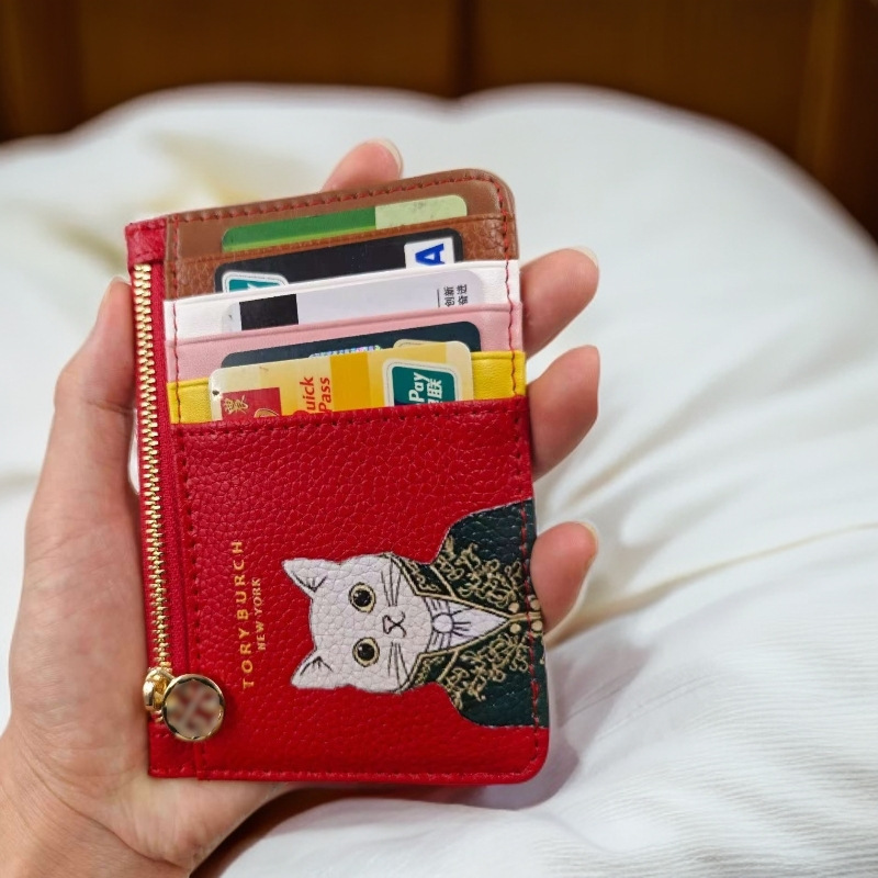 Factory Wholesale In-Stock Personalized Luxury Ultra-Fiber Card Holder, Creative Cat Cartoon Pattern Wallet, Customizable Design Factory Wholesale In-Stock Personalized Luxury Ultra-Fiber Card Holder, Creative Cat Cartoon Pattern Wallet, Customizable Design