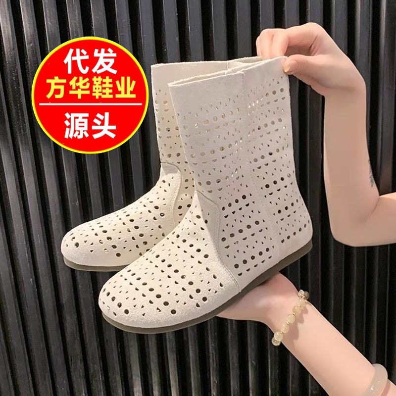 2026 verano de moda versátil zapatos delgados Boeken nuevos huecos transpirables ligeros agujeros de boca plana zapatos sandalias