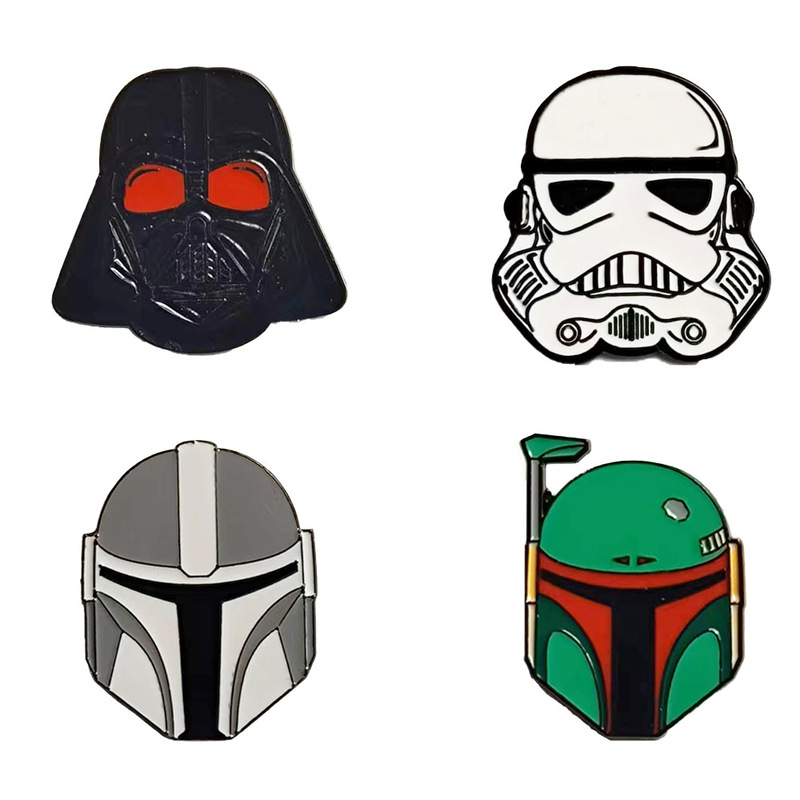Classic Science Fiction Movie Star Wars Brooch Imperial Stormtrooper Darth Vader Helmet Metal Badge Accessory Classic Science Fiction Movie Star Wars Brooch Imperial Stormtrooper Darth Vader Helmet Metal Badge Accessory