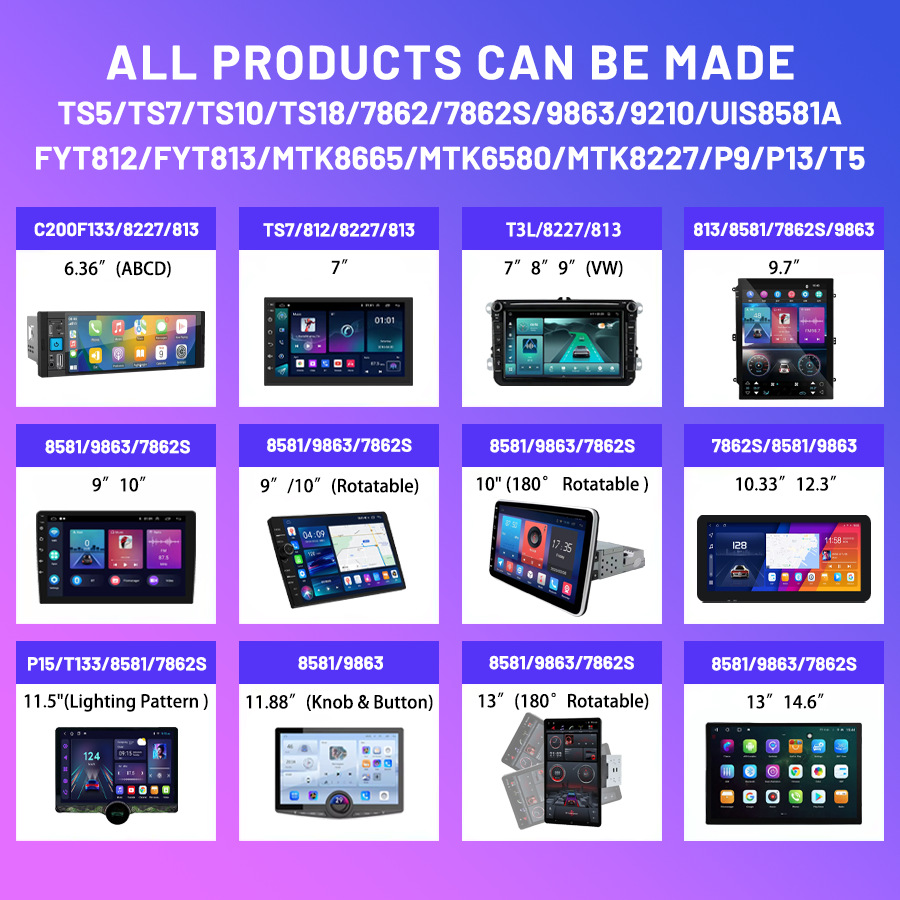 Máquina universal nacional/transfronteriza de 9/10 pulgadas, navegación GPS para automóvil Android, pantalla grande de control central de automóvil de carplay inalámbrico