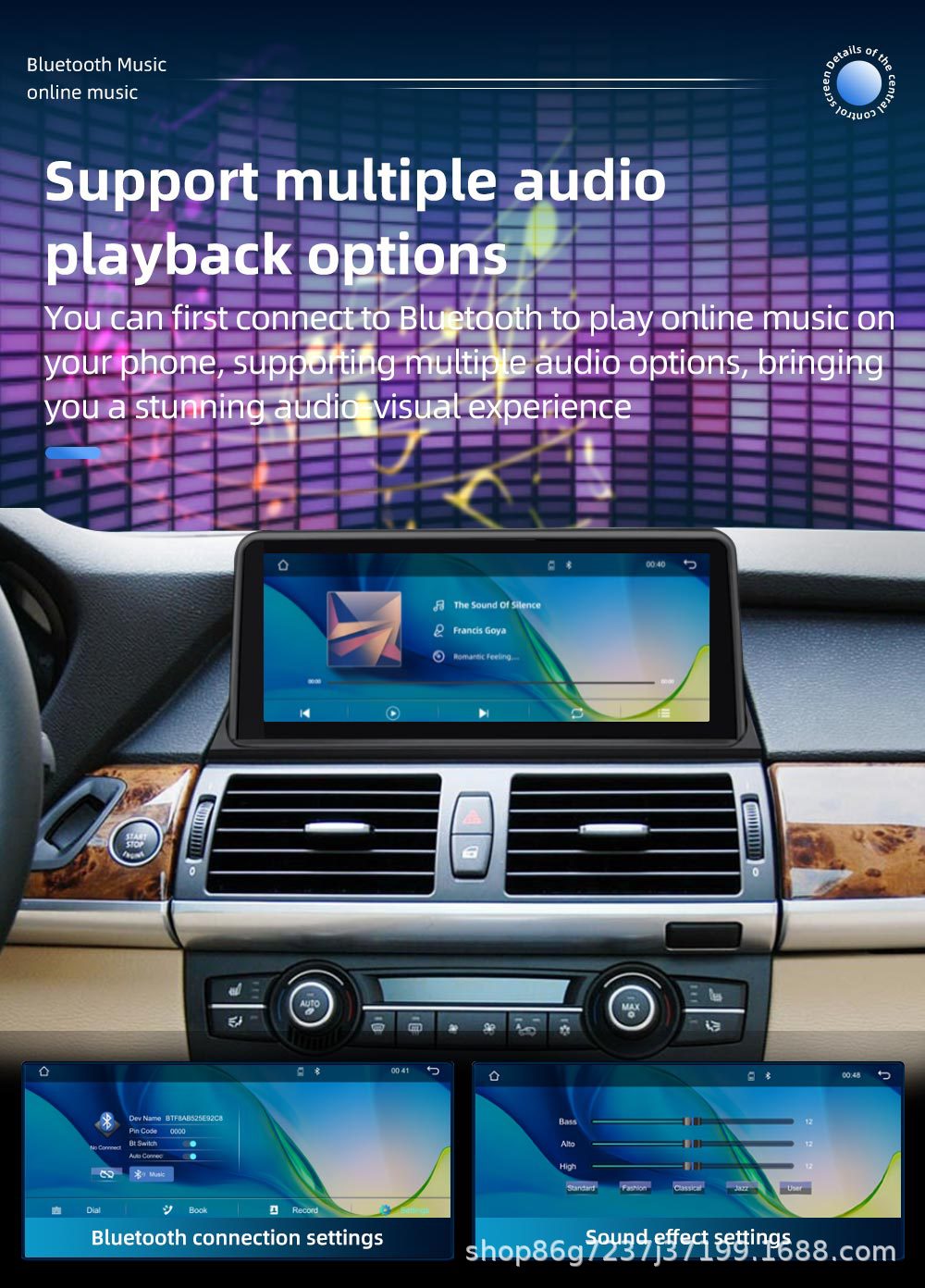 Suitable for Bmw X5 E70 10.25inch Central Control Car Navigation Player Bluetooth Reversing Image All-In-One Machine