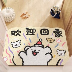 アニメの糸巻きマット家庭用ドアの滑り止め汚れ耐磨耗マット玄関の入り口で泥をこすり、家のマットに入る