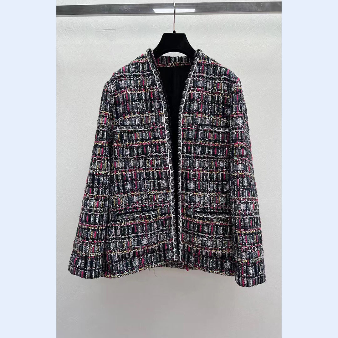 European Station 2025 Early Autumn and Winter Series New Elegant Versatile Webbing Braided Tweed Slim Jacket Top New