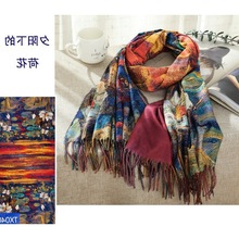 Fashionable printed shawl long scarf warm and retro scarf1