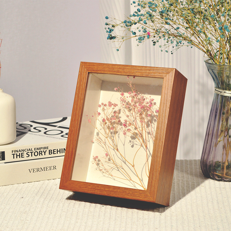 Three-dimensional dried flower frame hollow 6cm photo frame table wholesale diy photo frame manufacturers blind box toy storage frame