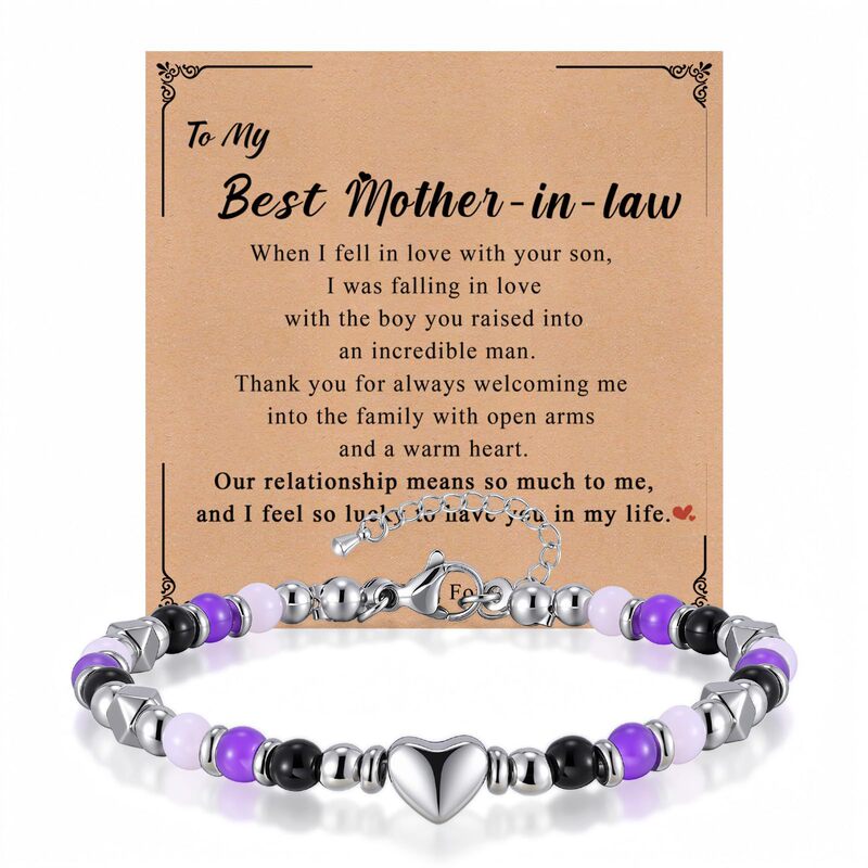 Cross-border triple protection bracelet Mother's Day bracelet gift for women Obsidian Amethyst Pink Crystal bracelet for women Cross-border triple protection bracelet Mother's Day bracelet gift for women Obsidian Amethyst Pink Crystal bracelet for women