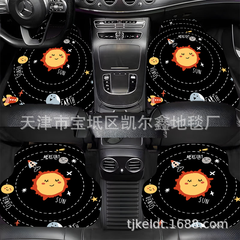 抖音代发ins汽车脚垫脚踏垫四季通用全车四件防滑耐脏地毯地垫