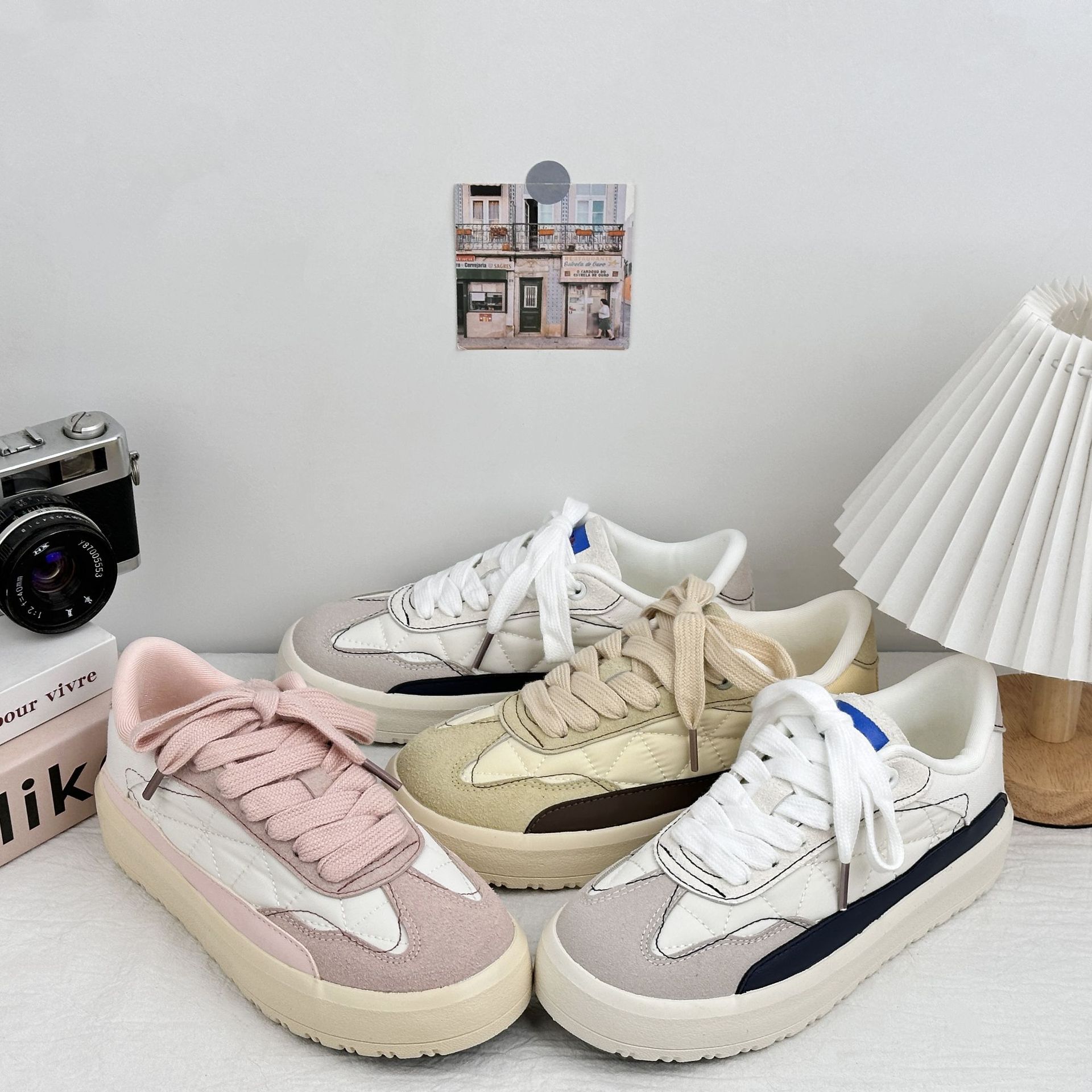 YUANBO nicho diseño de zapatos de skate para mujeres 2025 verano nuevos zapatos de entrenamiento de alta altura de base gruesa zapatos deportivos casuales