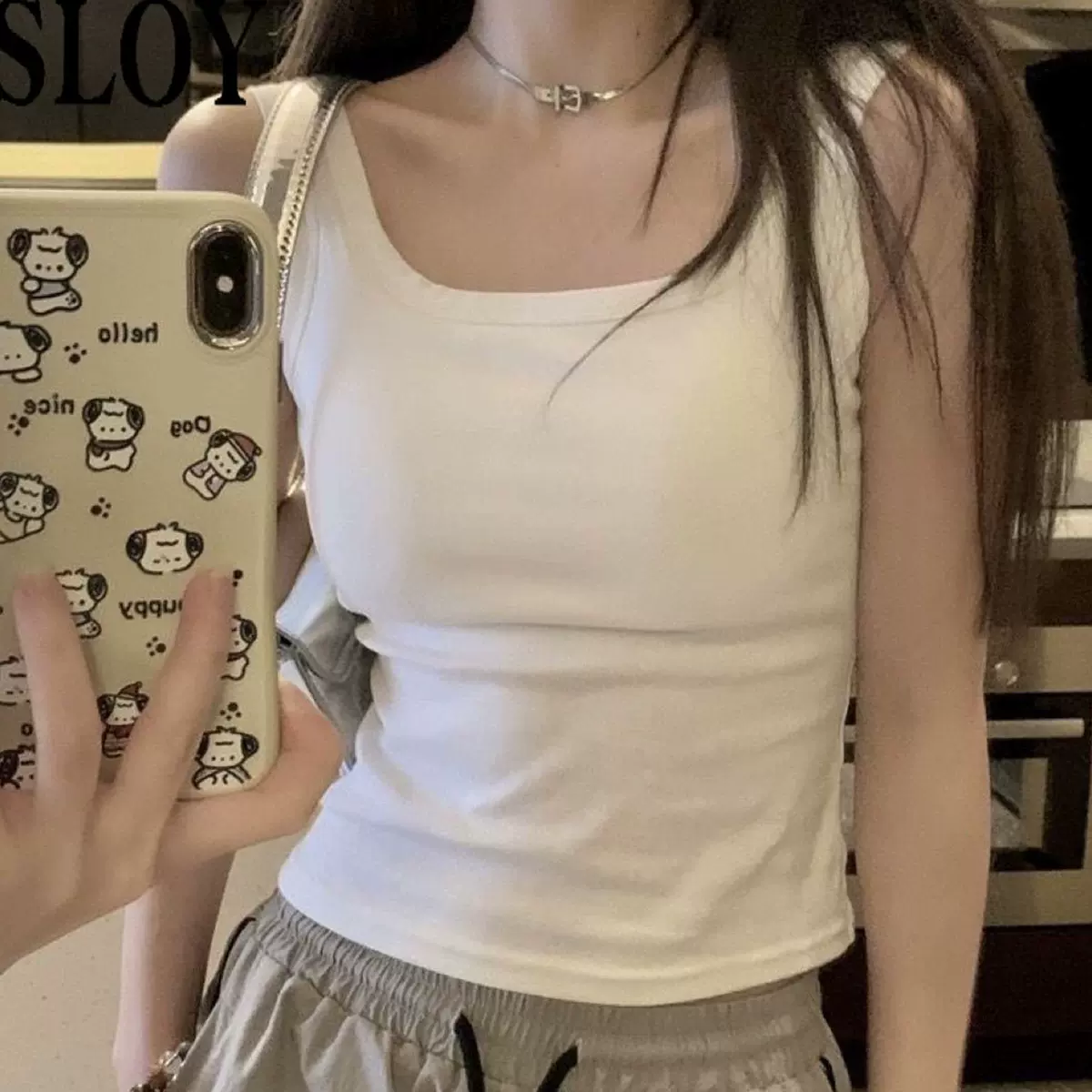 吊带背心女带胸垫美背文胸一体背心女士辣妹纯欲上衣内搭打底爆款