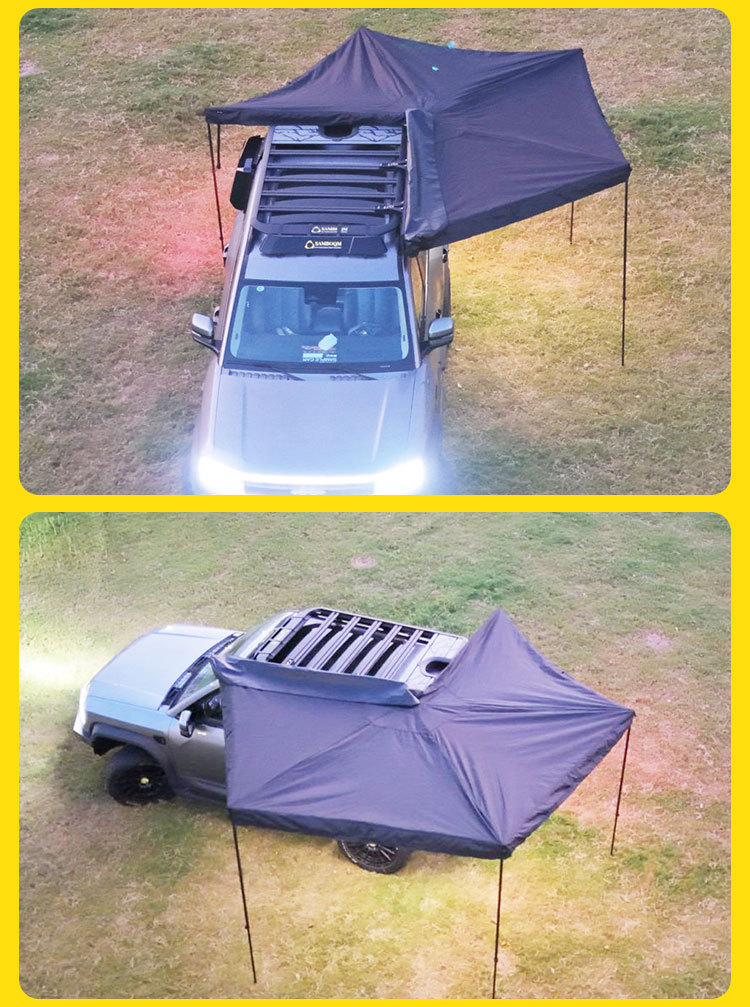 Mountain Step Song 270 ° Side Tent, Car Side Tent, Outdoor Camping, Self-Driving Tour, Sunshade and Rain Protection, Fan-Shaped Car Canopy