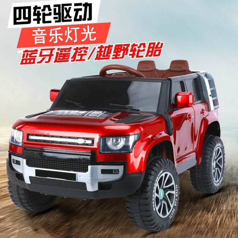 Coche eléctrico para niños vehículo todoterreno grande con tracción en las cuatro ruedas con control remoto coche de juguete para niños portátil