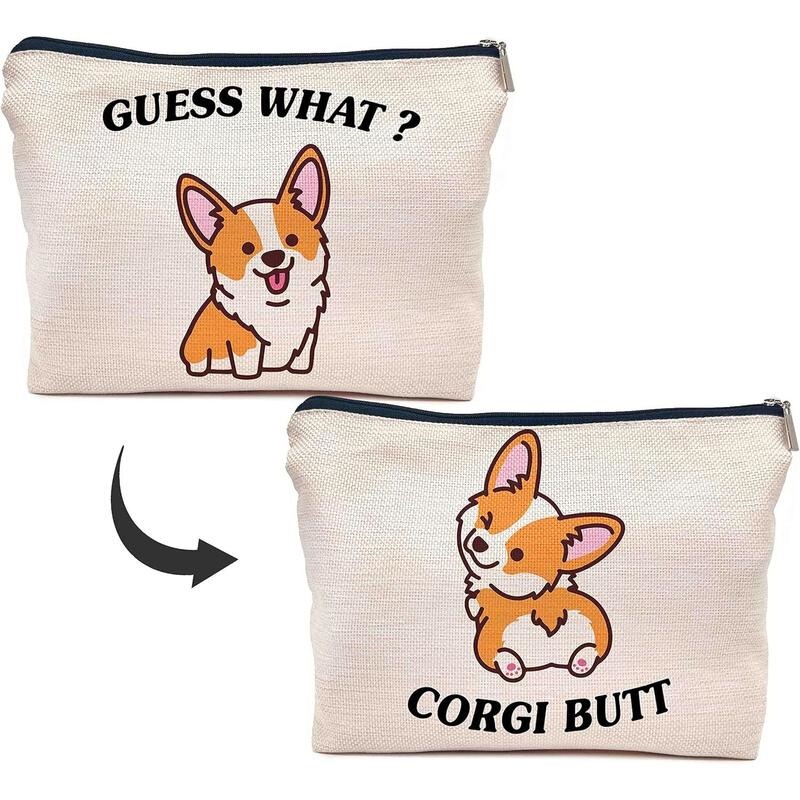 A 95188 Cute Dog Print Cosmetic Bag Puppy Makeup Bag Cross-Border European and American A 95188 Cute Dog Print Cosmetic Bag Puppy Makeup Bag Cross-Border European and American
