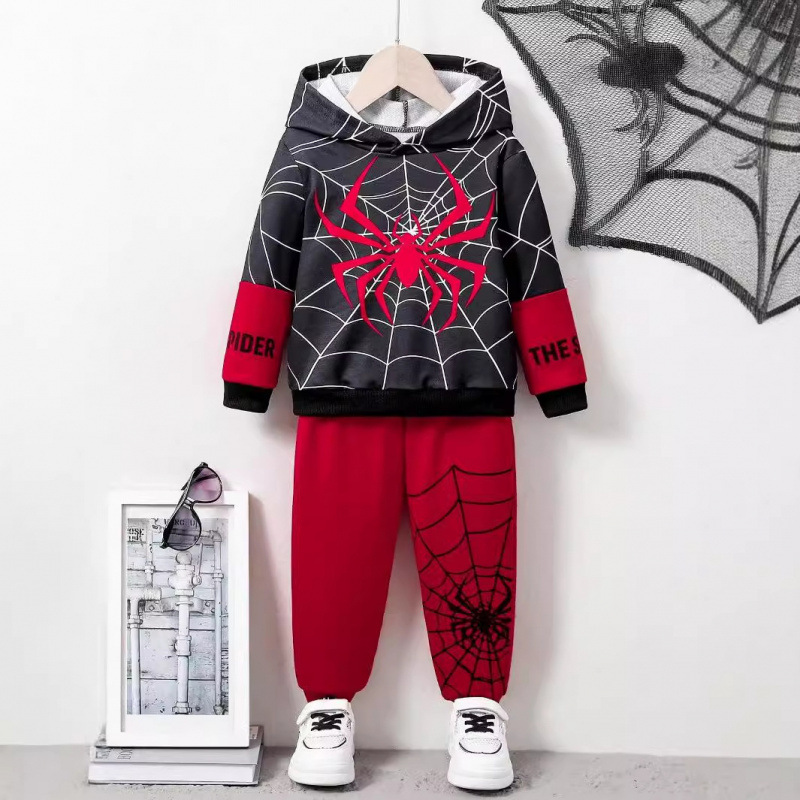 Boys' Trendy Fashion Sports Sweatshirt Spring and Autumn New Hooded Casual Set Trendy Foreign Trade Rb05-Rc01