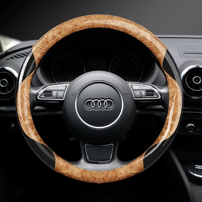 Car peach wood grain steering Steering wheel cover