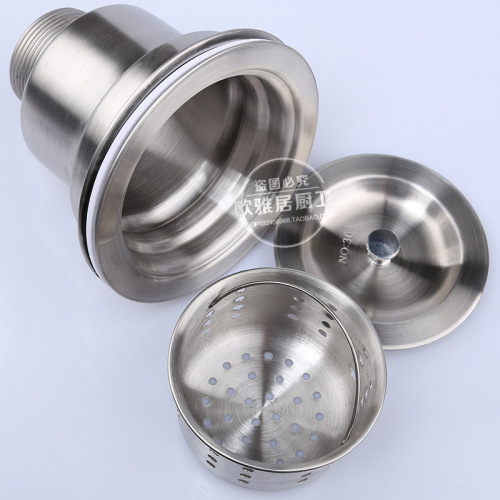 9WOR stainless steel sink drainer vegetable basin 304 all-steel wire basket single-slot double-slot sink sink