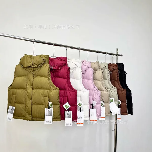 lulu2025 export high version lulu four-grid wunder puff down vest hooded puff vest