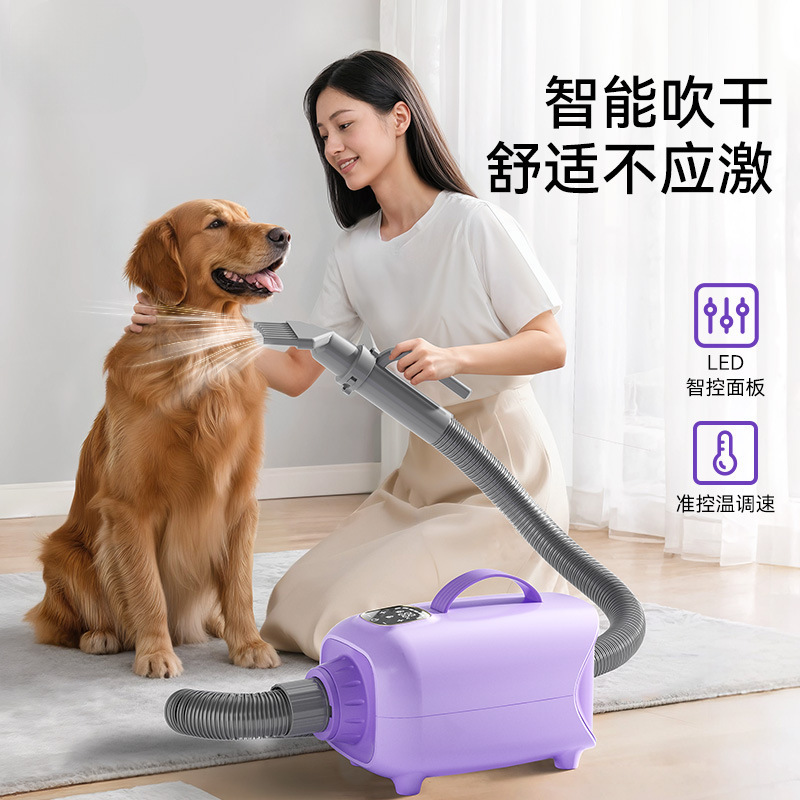 Soplador de agua para mascotas inteligente, secador de pelo para perros, secador de pelo, artefacto de baño de mascotas de baja potencia y bajo ruido