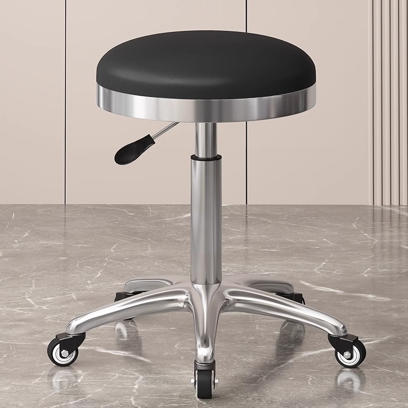 Taburete de belleza, taburete de polea especial para salón de belleza, taburete de peluquería, taburete de peluquería, silla de elevación para manicurista, taburete redondo
