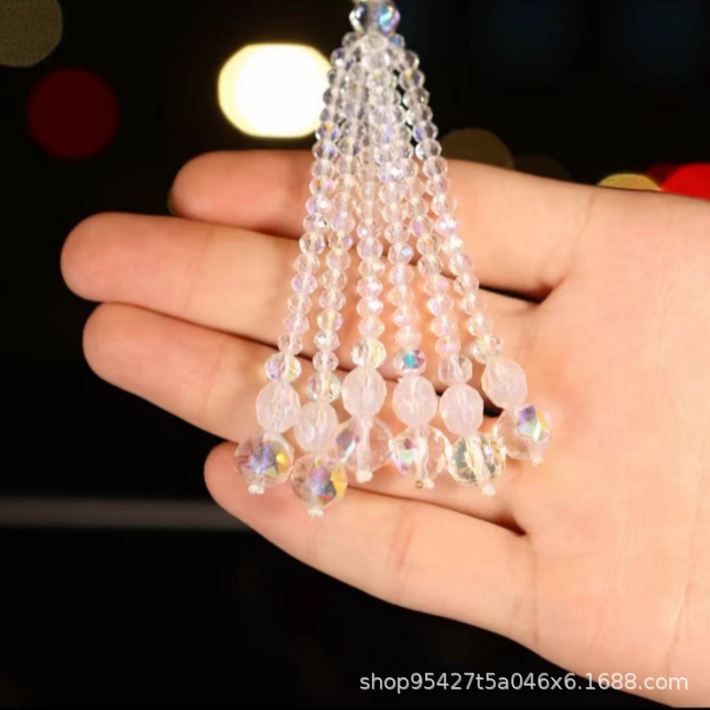 2024 new car diamond-encrusted hoist pendant car interior pendant pendant peace rearview mirror pendant transfer