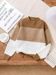 B 30938 Color block pullover ƴɫ���^ë��