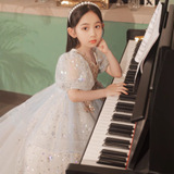 Детский наряд маленькой принцессы, платье девочки цветочницы, наряд для музыкальных выступлений, костюм, 2023